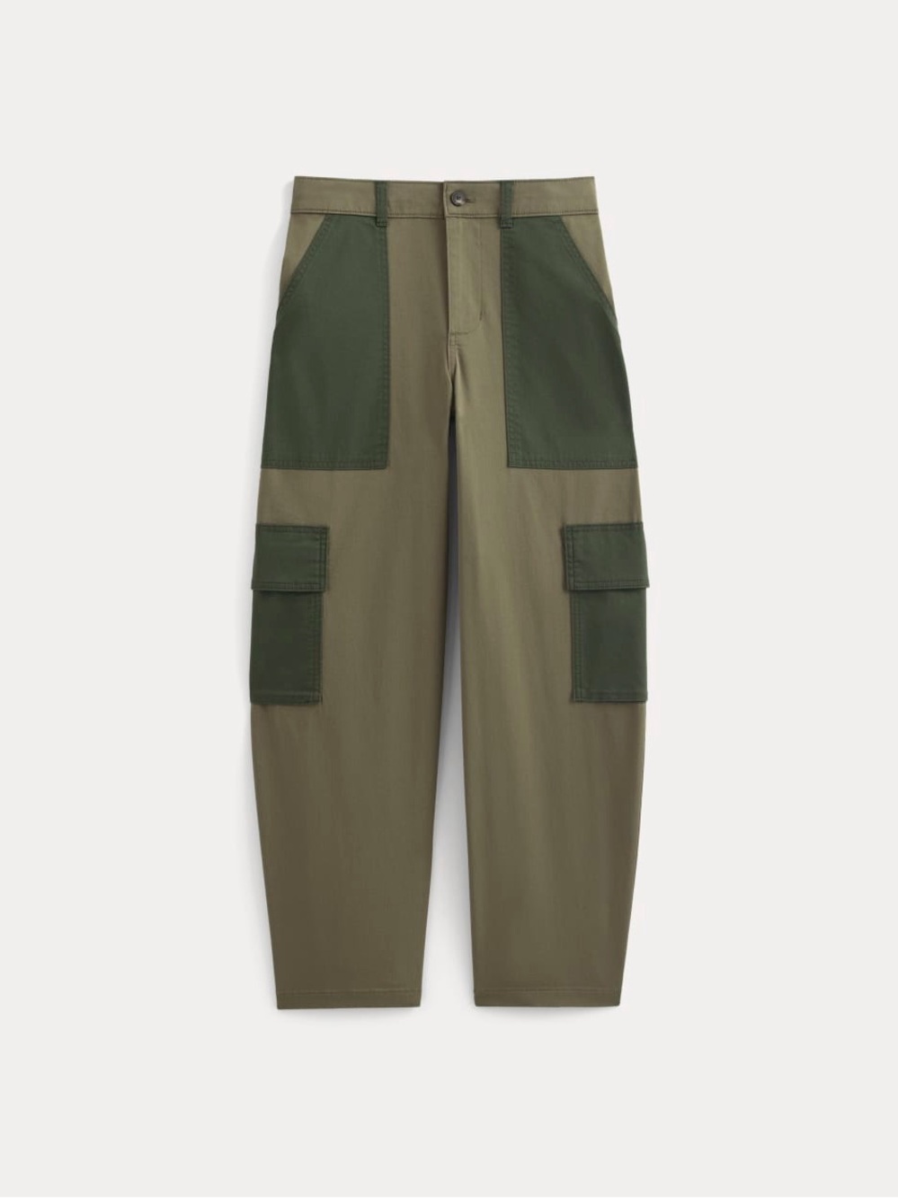 EVERLANE NWOT The Utility Cargo Pant Barrel Leg Colorblock KALAMATA / DUFFEL BAG - Picture 5 of 14